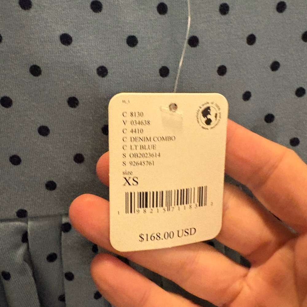 Free People Two Timin Midi Dress XS Color : Denim Combo NWT - Picture 6 of 6